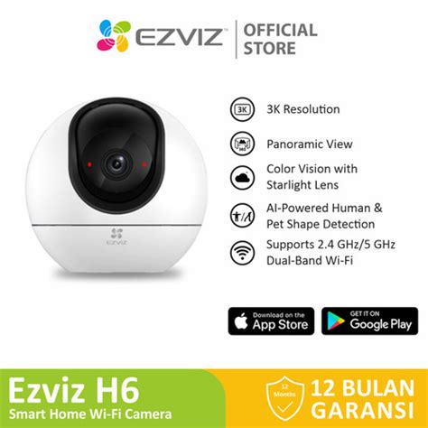 Promo Ezviz H6 3K Smart Home Wifi IP Camera CCTV Indoor Type C Cicil 0