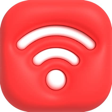 3D Wi Fi Button Realistic Wireless Network Icon 3D Render 18842855 PNG