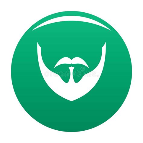 Verde Del Vector Del Icono De La Barba De La Persona Ilustraci N Del