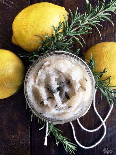 Easy Lemon Rosemary Sugar Scrub Diy A Helicopter Mom