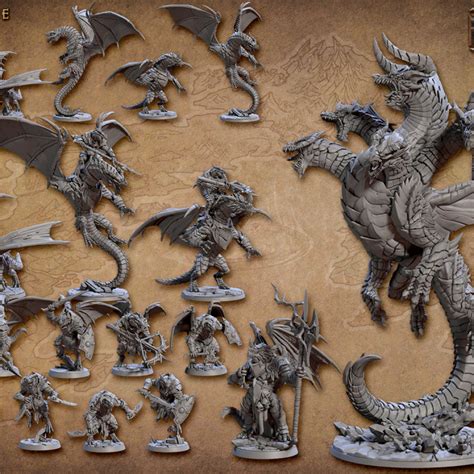 3D Printable Draconian Scourge Complete Set 50 By Artisan Guild