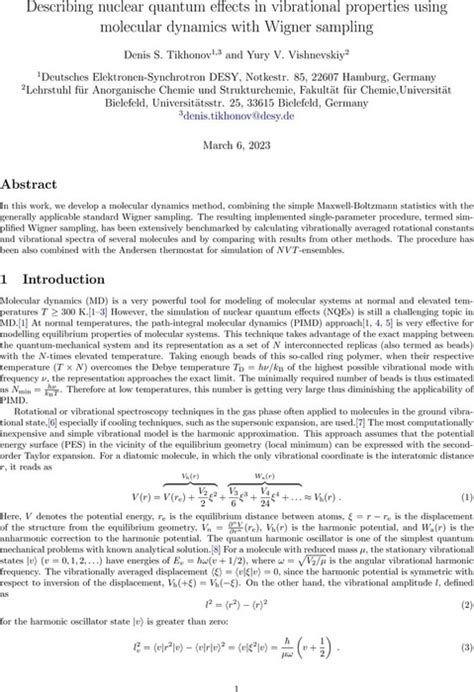 Describing Nuclear Quantum Effects In Vibrational Properties Using