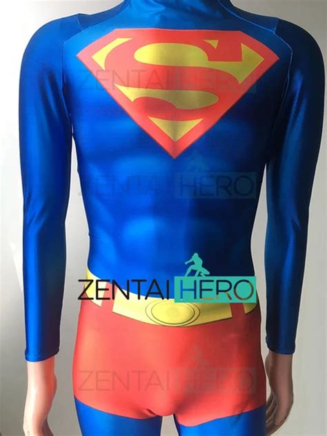 Free Shipping 3d Printing New 52 Superman Costume Lycra Spandex Superman Cosplay Suit Halloween