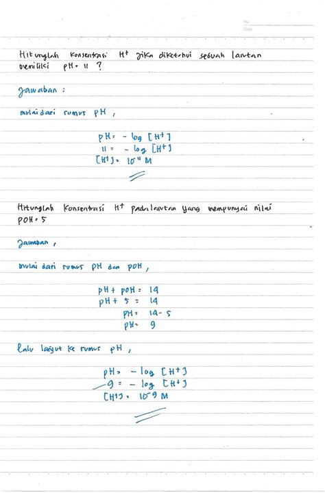 Menentukan Konsentrasi H Jika Ph Diketahui Les Privat Kimia Online