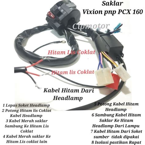 Saklar Vixion Pnp Pcx Original Minda Holder Switch On Of Lampu Pcx