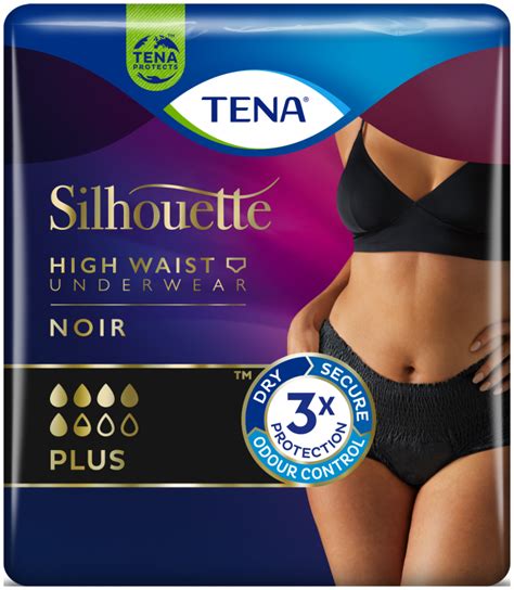 Tena Silhouette Plus High Waist Noir Al Vanaf