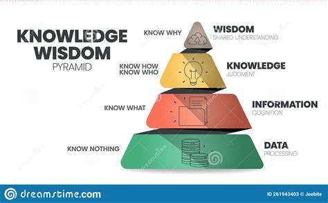 Knowledge Wisdom Hierarchy Infographic Template With Icons Dikw