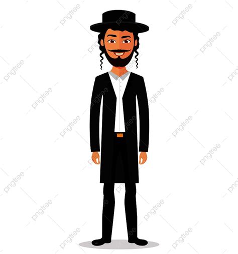 Jewish Man Clipart Png Images Jewish Man Jew Vector Character Isolated