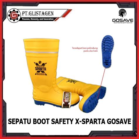 Jual Sepatu Boot Karet Ujung Besi Safety Rubber Steel Toe X Sparta