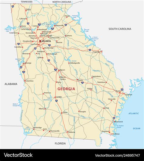 Map Of Georgia Alabama Border