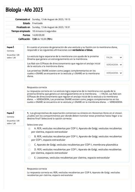 Cuestionario De Autoevaluaci N Del Tp Pregunta Correcta Se