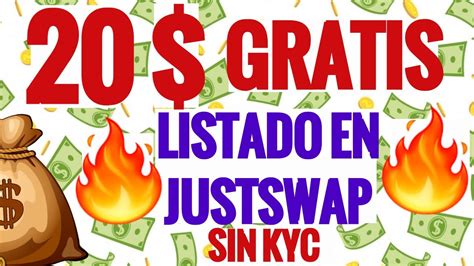 Gana 20 GRATIS Por Registro 1 Por Referido Listada En JustSwap