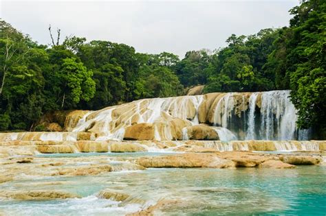 Premium Photo | Agua azul waterfall in mexico