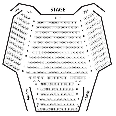 Seating Map | Lyceum Theatre, Arrow Rock Missouri: