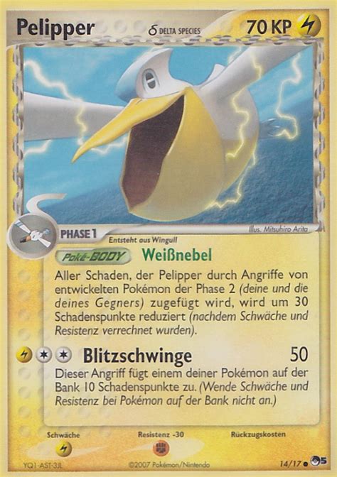 Pelipper Wert Bild K Nstler Seltenheit Pokemonkarte De