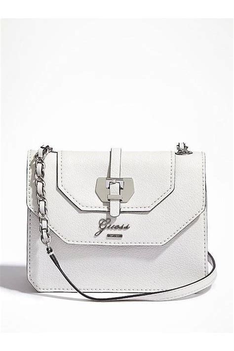 Bnwt Guess Womens Confidential Petite Cross Body Handbag Purse White