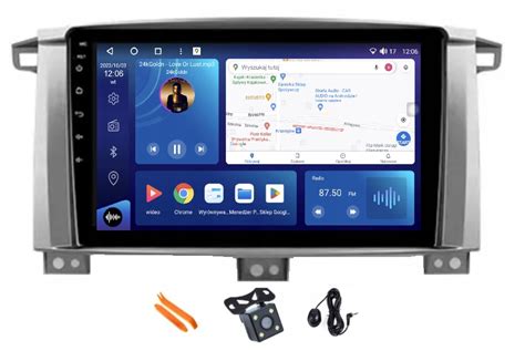 RADIO ANDROID NAWIGACJA XQ460S QLED CARPLAY TOYOTA LAND CRUISER LC 100