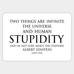 Two Things Are Infinite The Universe And Human Stupidity And I M Not