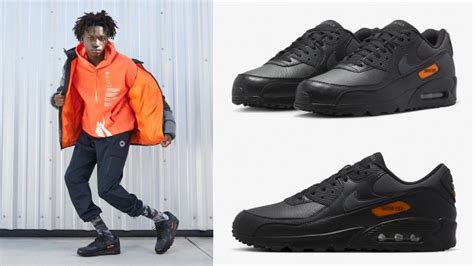 Nike Air Max 90 Gore Tex Black Safety Orange Outfits | SneakerFits.com