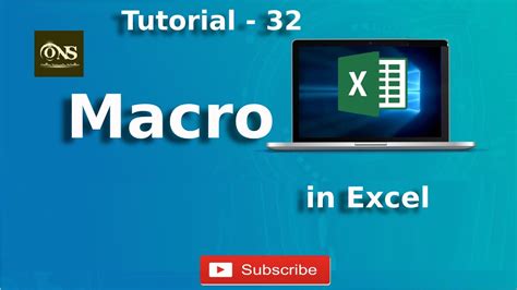 Macro In Excel Tutorial 32 Excel Tutorial Youtube