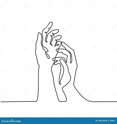 Hands Palms Together Stock Vector Illustration Of Hand 100218929