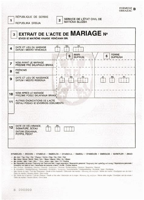 Izvod iz matične knjige venčanih izdat na osnovu Konvencije potpisane u