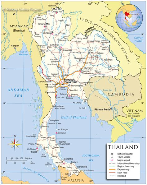 Detailed Map Of Thailand Cities - Maps of the World