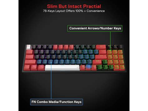 Redragon K Pro Mode Wireless Rgb Gaming Keyboard Keys Hot