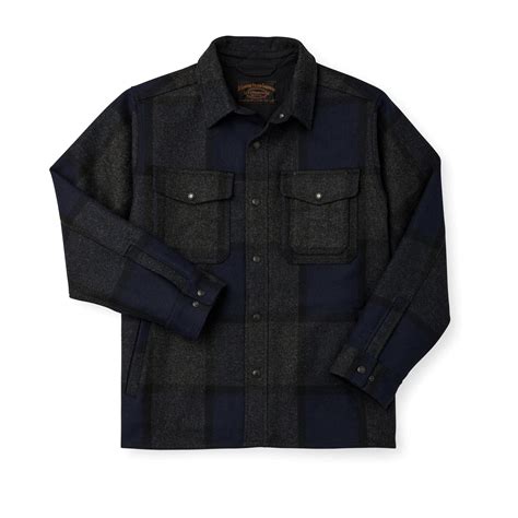 Filson Lined Mackinaw Wool Jac Shirt In Black For Men Lyst