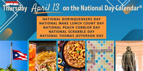 April 13 2023 National Scrabble Day National Thomas Jefferson Day