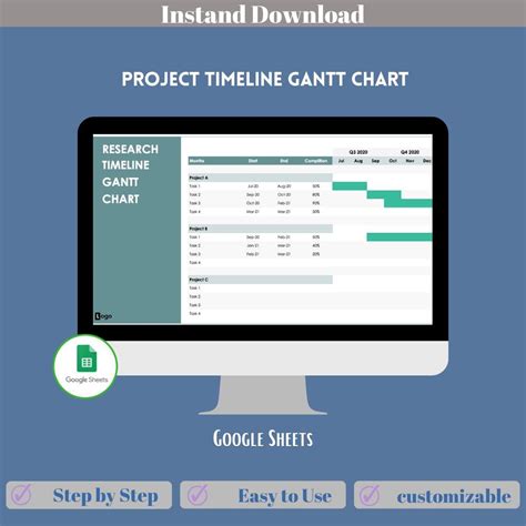 project timeline gantt chart template visualize tasks milestones