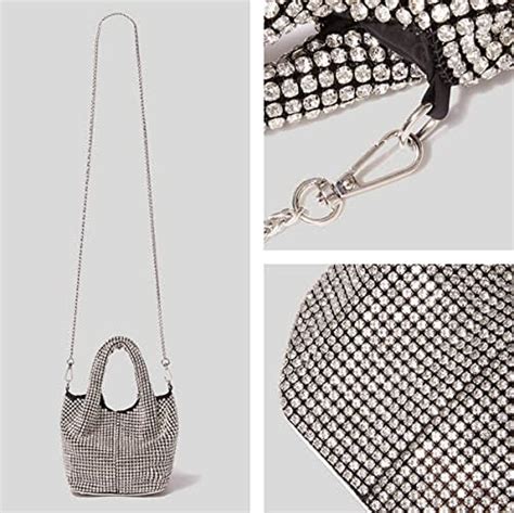 Allsolvable Mini bolsa de diamantes de imitación para mujer bolso de