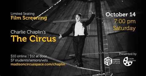 Film Screening: Charlie Chaplin's "The Circus" - Madison Circus Space