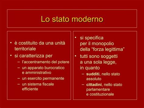 Lo Stato Moderno Tra Assolutismo Costituzionalismo Ppt