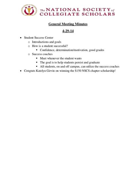 General meeting minutes 4 29-14