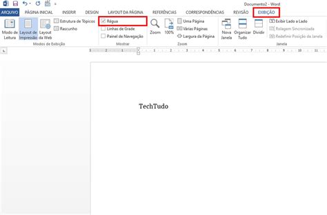 Como colocar régua no Word