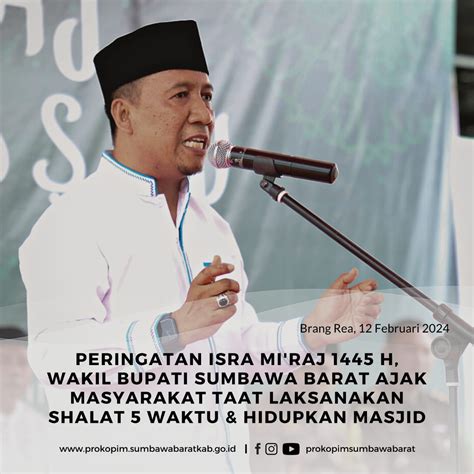 Peringatan Isra Mi Raj 1445 H Wabup Ajak Masyarakat Taat Laksanakan