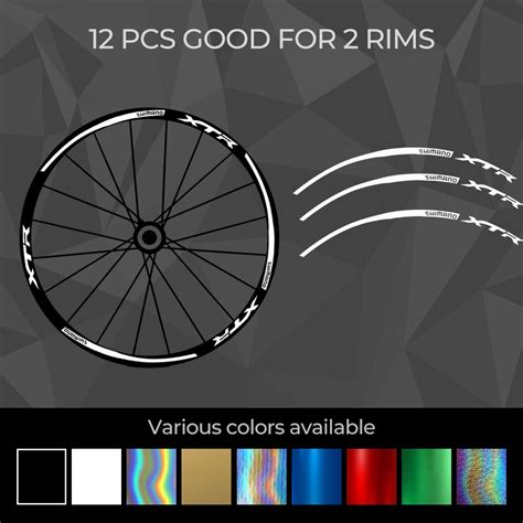 Shimano Xtr Mtb Or Pcs Holographic Wheel Rim Sticker Decal Vinyl