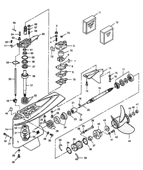 Mercury Outboard Parts Diagrams Diagram Hp Johnson Outb