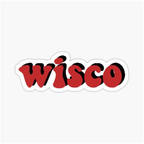 Wisco Sticker For Sale By Xo Ash Redbubble