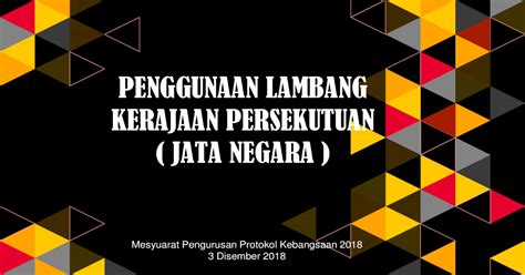 Penggunaan Lambang Kerajaan Persekutuan Jata Jata Negara Pdf