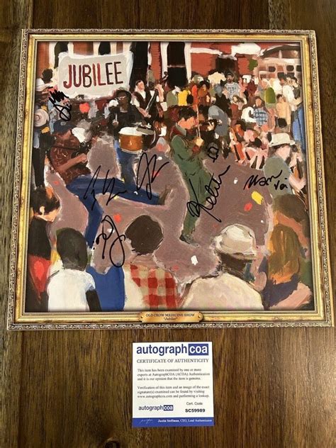 Old Crow Medicine Show Signed Jubilee Vinyl Album Ketch Secor Acoa