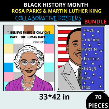 MLk Rosa Parks Collaborative Poster Project Black History Month Activity