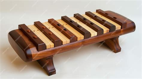 Premium Photo This Image Shows A Handcrafted Wooden Xylophone With A Natural Wood Finish