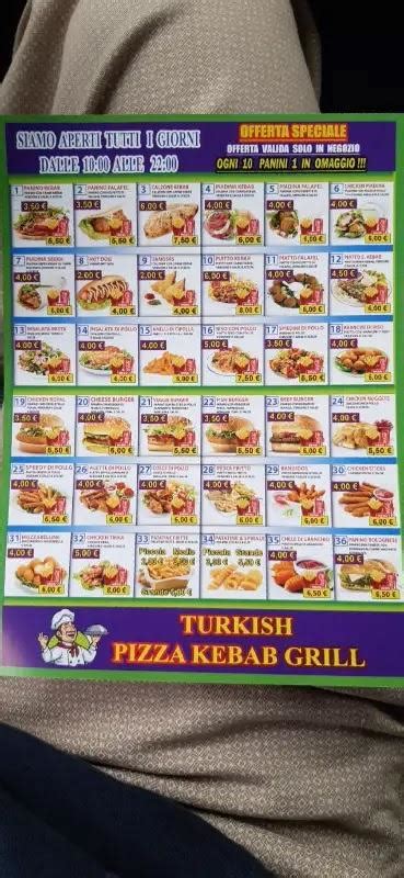 Menu At Turkish Pizza Kebab E Grill Piadena