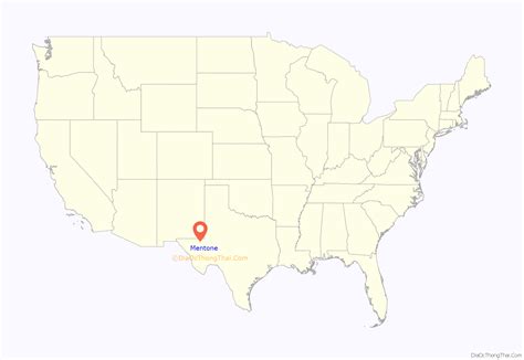 Map of Mentone CDP, Texas