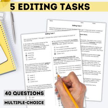 Editing Proofreading Worksheets Revising Editing Practice Fast Test