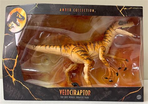 Jurassic Park The Lost World Amber Collection Velociraptor Mattel