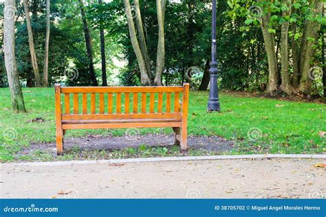 Benches In Park Stock Photo Image Of Wooden Tree Park 38705702