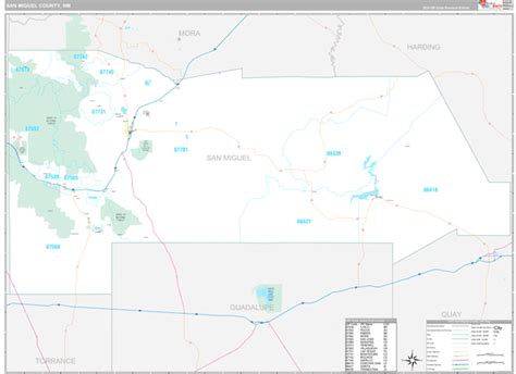 San Miguel County Wall Map - Premium - MarketMAPS